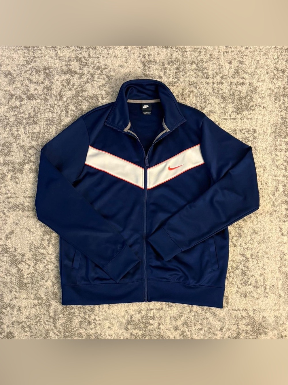 Men’s Large Nike Royal Blue White & Red Track Jacket